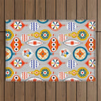 Christmas retro baubles no3 Outdoor Rug Gallery Image 1