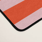 Bold Bright Basic Stripes Pink and Red Orange Pattern Desk Mat Gallery Image 4
