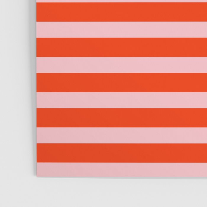 Bold Bright Basic Stripes Pink and Red Orange Pattern Poster Gallery Image 3