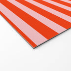 Bold Bright Basic Stripes Pink and Red Orange Pattern Welcome Mat Gallery Image 2