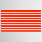 Bold Bright Basic Stripes Pink and Red Orange Pattern Tablecloth Gallery Image 2