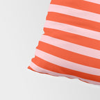 Bold Bright Basic Stripes Pink and Red Orange Pattern Pillow Sham Gallery Image 4