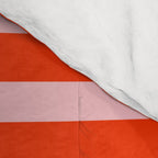 Bold Bright Basic Stripes Pink and Red Orange Pattern Comforter Gallery Image 4