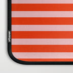 Bold Bright Basic Stripes Pink and Red Orange Pattern Laptop Sleeve Gallery Image 3