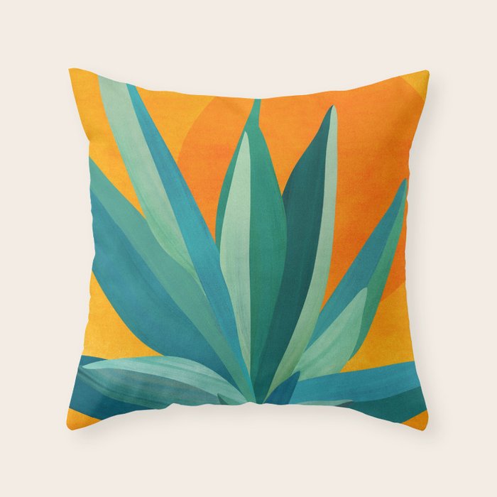 West Coast Sunset With Agave Throw Pillow Gallery Image 6