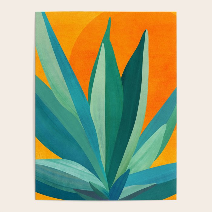 West Coast Sunset With Agave Poster Gallery Image 1