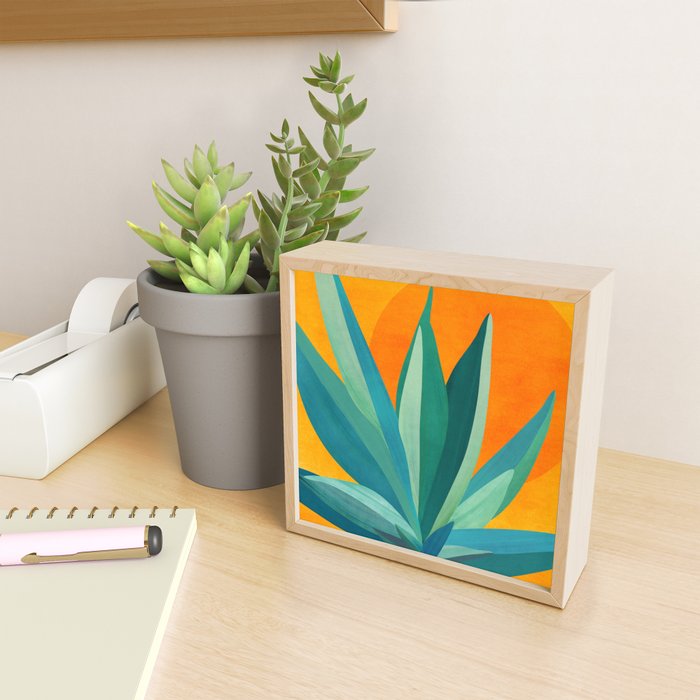 West Coast Sunset With Agave Mini Art Print Gallery Image 2