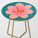 Pink and Green Bold Daisy Flower  Side Table Gallery Image 2
