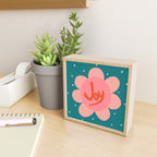 Pink and Green Bold Daisy Flower  Mini Art Print Gallery Image 2