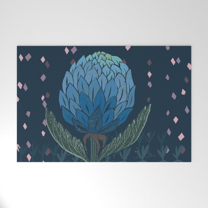 Artichoke dark blue Welcome Mat Gallery Image 1