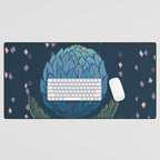 Artichoke dark blue Desk Mat Gallery Image 1