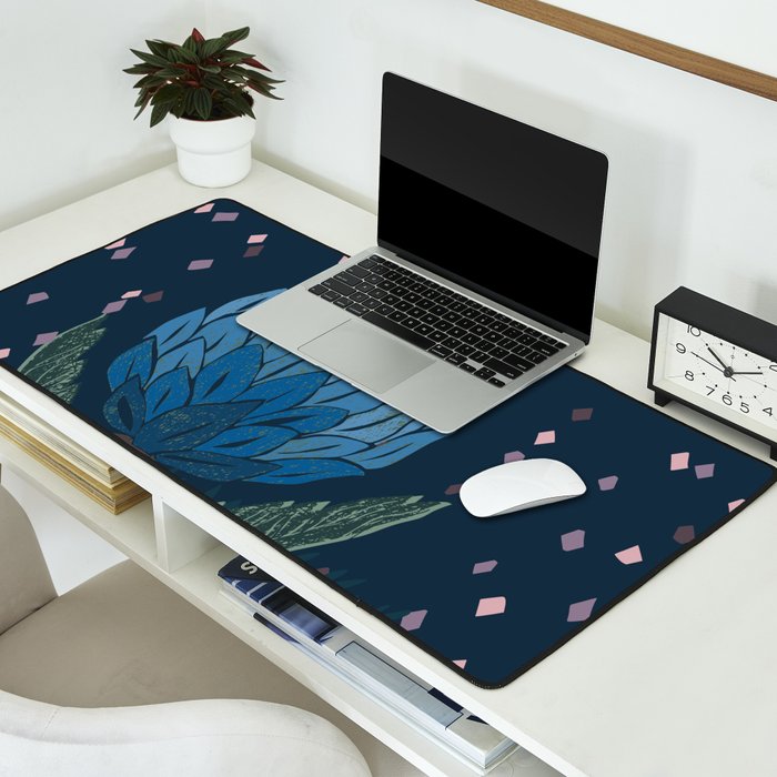 Artichoke dark blue Desk Mat Gallery Image 2