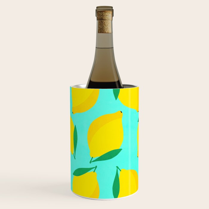 Big Fruit Lemon 'Easy Squeezy' Typographic pun  Wine Chiller Gallery Image 2