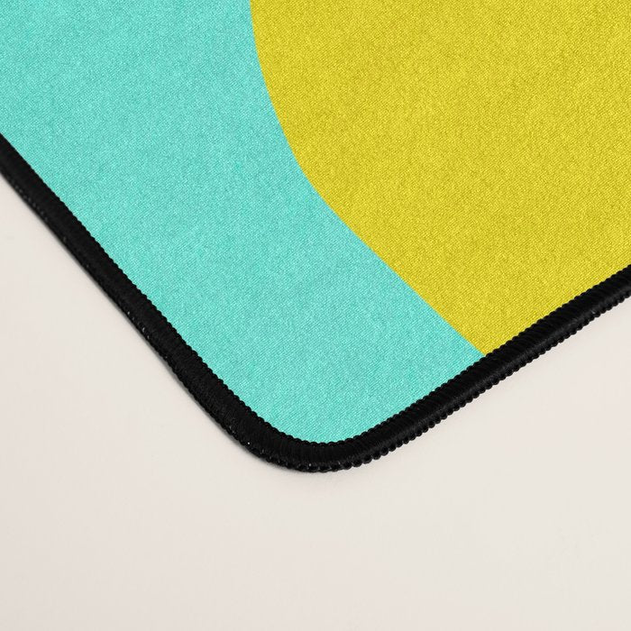 Big Fruit Lemon 'Easy Squeezy' Typographic pun  Desk Mat Gallery Image 4