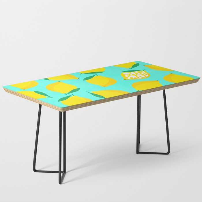 Big Fruit Lemon 'Easy Squeezy' Typographic pun  Coffee Table Gallery Image 1