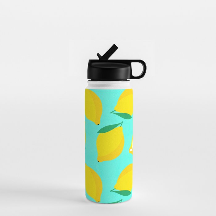 Big Fruit Lemon 'Easy Squeezy' Typographic pun  Water Bottle Gallery Image 1