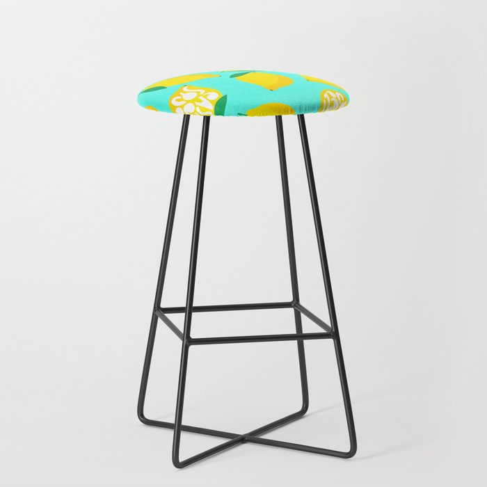 Big Fruit Lemon 'Easy Squeezy' Typographic pun  Stool Gallery Image 1