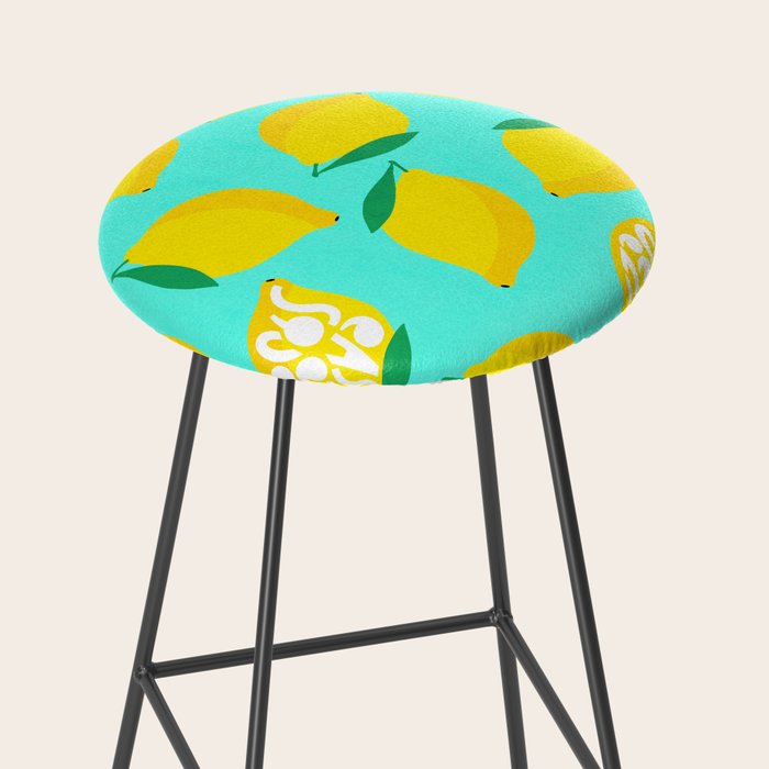 Big Fruit Lemon 'Easy Squeezy' Typographic pun  Stool Gallery Image 2