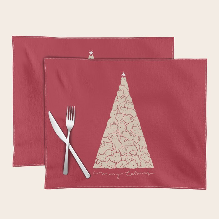 Cat Landscape 169: Merry Catsmas Placemat Gallery Image 1