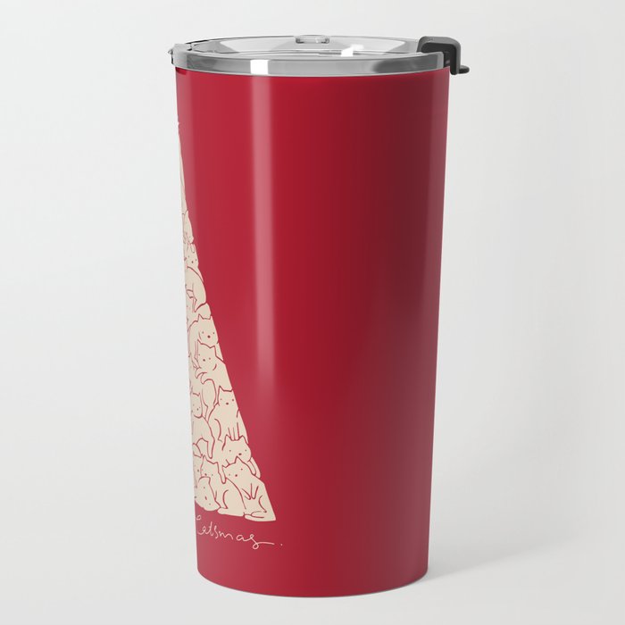 Cat Landscape 169: Merry Catsmas Travel Mug Gallery Image 2