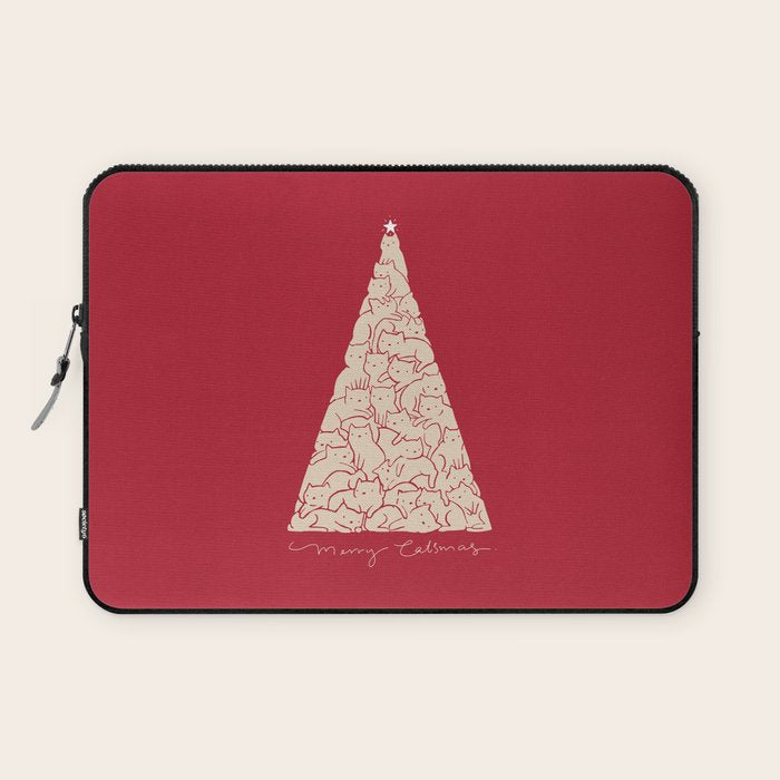 Cat Landscape 169: Merry Catsmas Laptop Sleeve Gallery Image 1