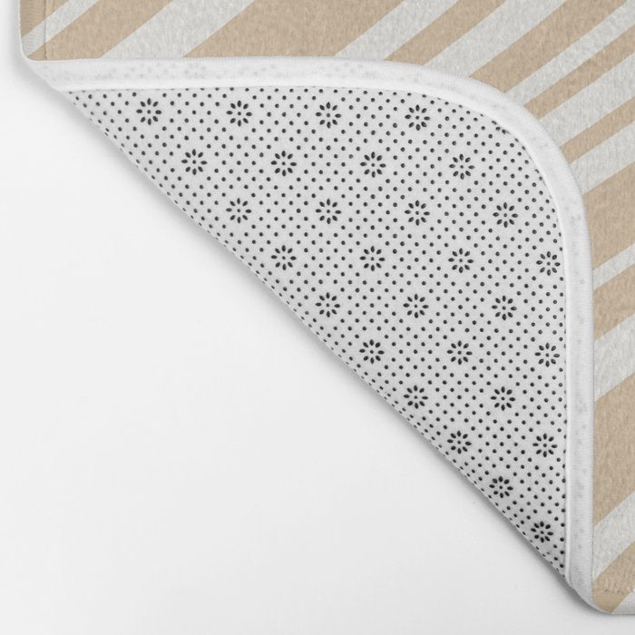 Wavy Stripes XLIII - Neutral Tan Bath Mat Gallery Image 2