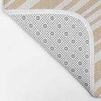 Wavy Stripes XLIII - Neutral Tan Bath Mat Gallery Image 2