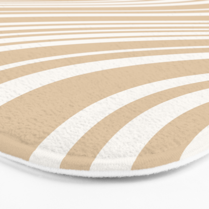 Wavy Stripes XLIII - Neutral Tan Bath Mat Gallery Image 3