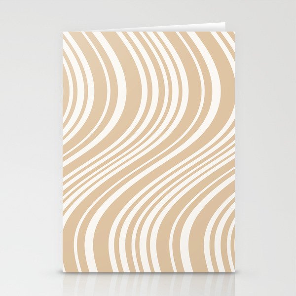 Wavy Stripes XLIII - Neutral Tan Stationery Card Gallery Image 2