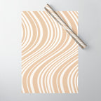 Wavy Stripes XLIII - Neutral Tan Wrapping Paper Gallery Image 1