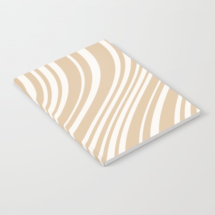 Wavy Stripes XLIII - Neutral Tan Notebook Gallery Image 1
