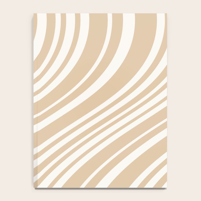 Wavy Stripes XLIII - Neutral Tan Notebook Gallery Image 4