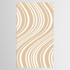 Wavy Stripes XLIII - Neutral Tan Tablecloth Gallery Image 2