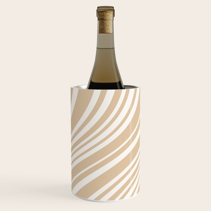 Wavy Stripes XLIII - Neutral Tan Wine Chiller Gallery Image 1