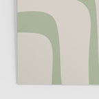 Palm Springs Mid Century Modern Abstract Pattern in Almond and Sage Green Poster Gallery Image 3