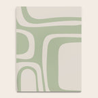 Palm Springs Mid Century Modern Abstract Pattern in Almond and Sage Green Notebook Gallery Image 4