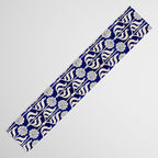 Art Deco Florals On Dark Blue Table Runner Gallery Image 3