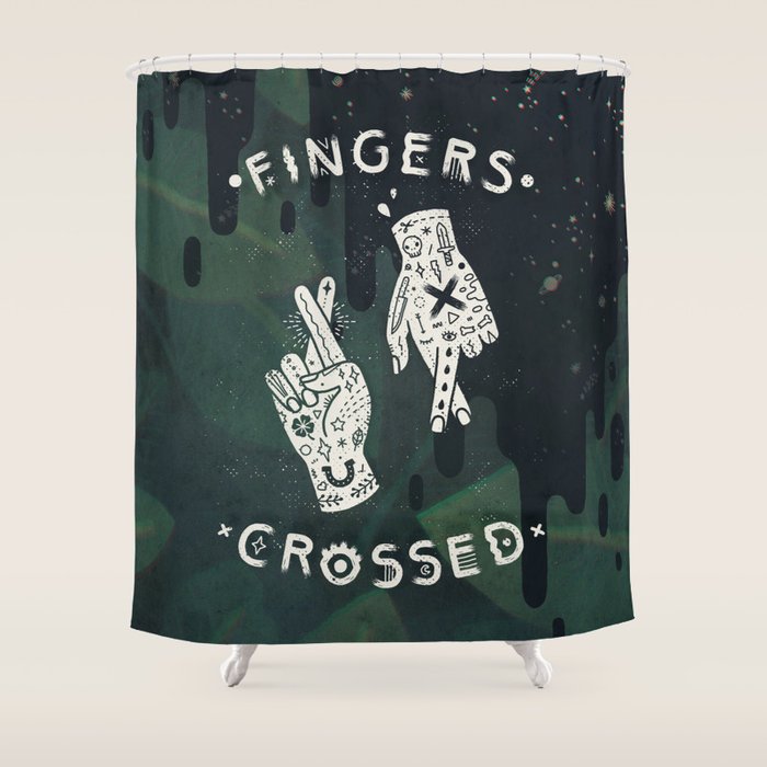 Good Luck / I'm Lying Shower Curtain Gallery Image 1