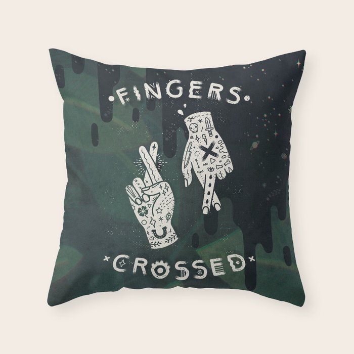 Good Luck / I'm Lying Throw Pillow Gallery Image 6