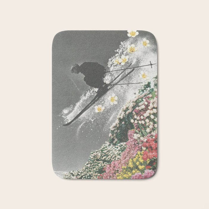 Spring Skiing Bath Mat Gallery Image 1