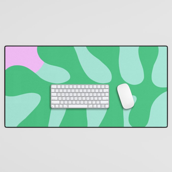 Matisse Poster 2. Leaf & Sun in Green & Pink Desk Mat Gallery Image 1