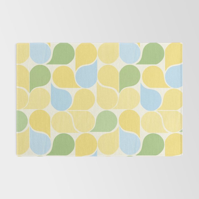 Playful Pastel Geometric Raindrop Pattern Rug Gallery Image 2