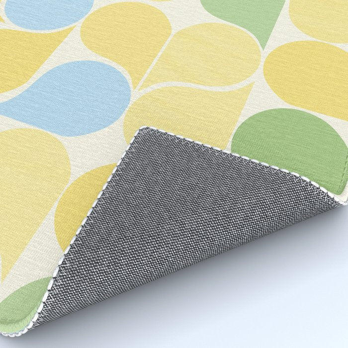 Playful Pastel Geometric Raindrop Pattern Rug Gallery Image 4
