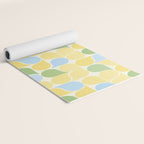 Playful Pastel Geometric Raindrop Pattern Yoga Mat Gallery Image 2