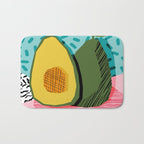 Choice - wacka memphis throwback retro neon fruit avocado vegetable vegan vegetarian art decor Bath Mat Gallery Image 1