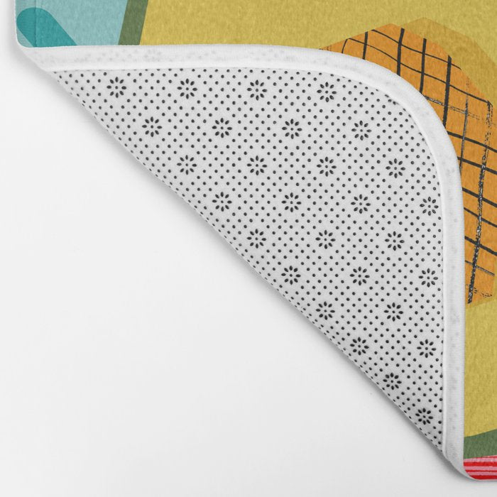 Choice - wacka memphis throwback retro neon fruit avocado vegetable vegan vegetarian art decor Bath Mat Gallery Image 2