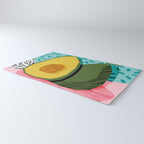 Choice - wacka memphis throwback retro neon fruit avocado vegetable vegan vegetarian art decor Rug Gallery Image 3