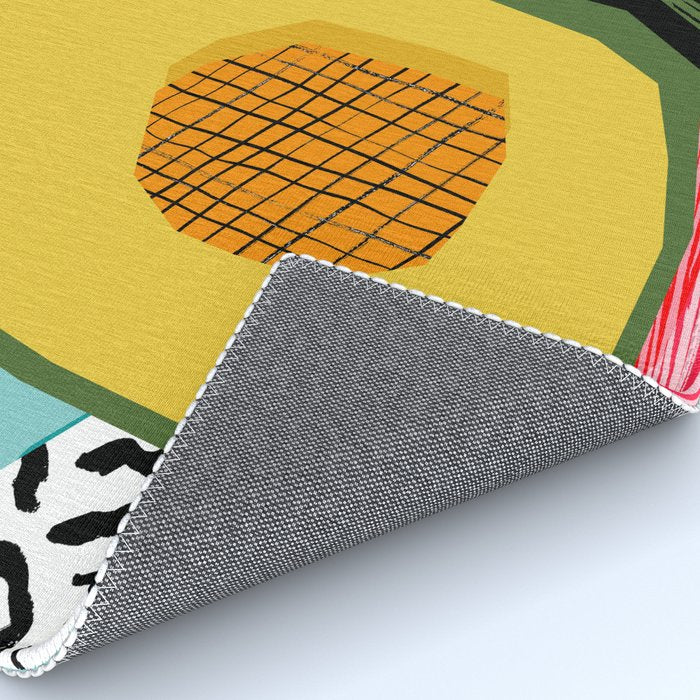 Choice - wacka memphis throwback retro neon fruit avocado vegetable vegan vegetarian art decor Rug Gallery Image 4