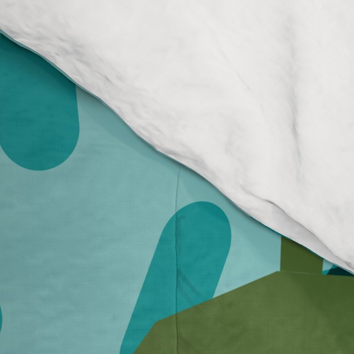 Choice - wacka memphis throwback retro neon fruit avocado vegetable vegan vegetarian art decor Comforter Gallery Image 4