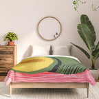 Choice - wacka memphis throwback retro neon fruit avocado vegetable vegan vegetarian art decor Comforter Gallery Image 3